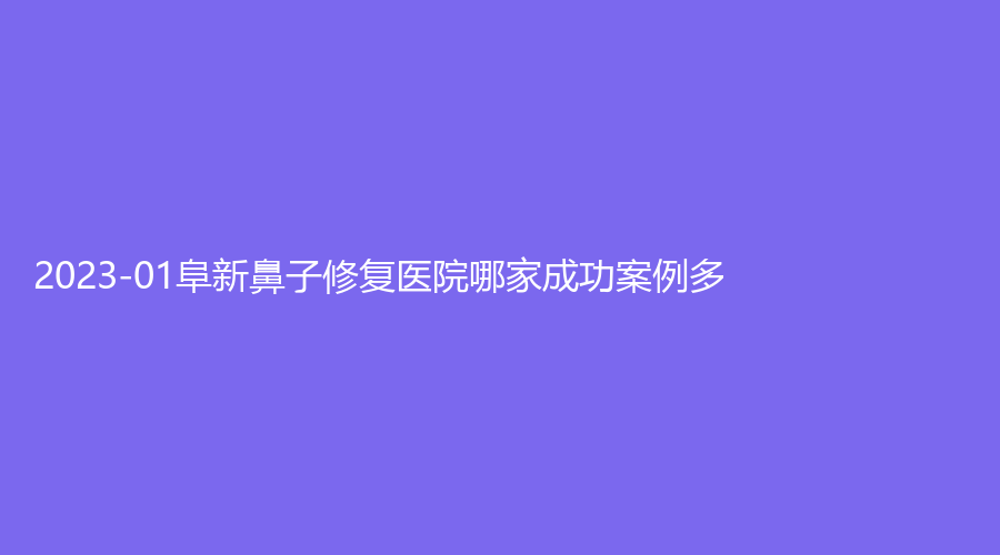 2023-01阜新鼻子修復(fù)醫(yī)院哪家成功案例多？醫(yī)林、安琪美、檸勃等機(jī)構(gòu)不負(fù)眾望！